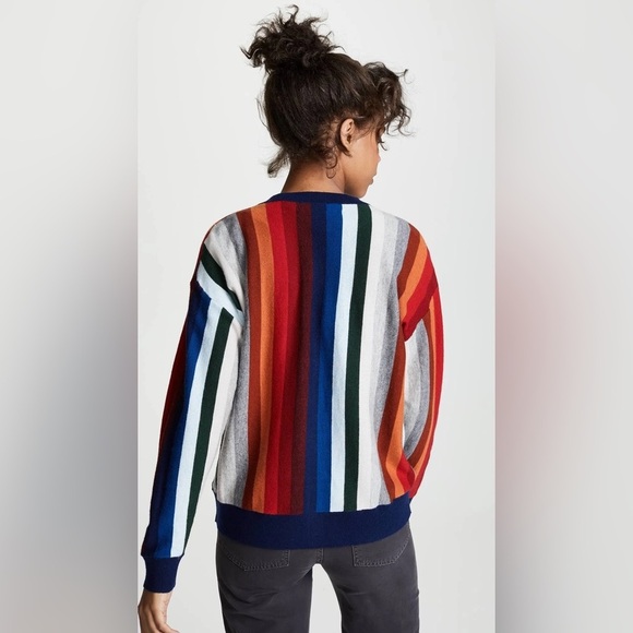 The Great Co Ed Striped V-neck Button Front Cardigan - Picture 9 of 10